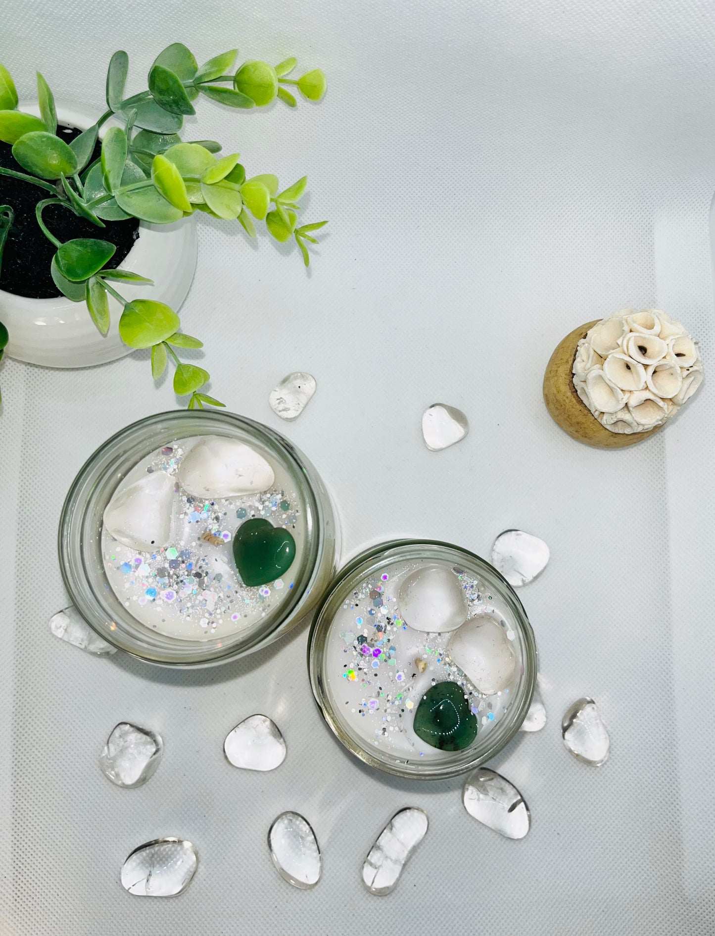 Clarity Clear Quartz Crystal Candle